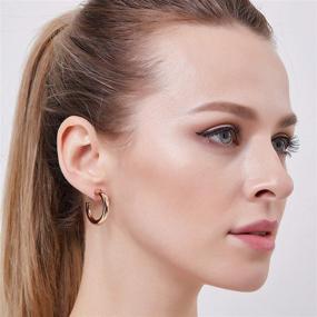 img 1 attached to 👂 Discover Trendy Chunky Earrings: Lightweight Girls' Jewelry by EARLLER