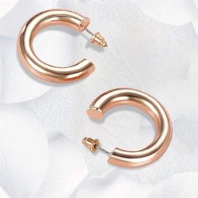 img 3 attached to 👂 Discover Trendy Chunky Earrings: Lightweight Girls' Jewelry by EARLLER