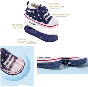 img 2 attached to 👟 Adorable OAISNIT Squeaky Shoes: Anti-Slip Canvas Sneakers for Baby Boys and Girls - Soft Rubber Sole Walkers!