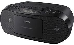 img 1 attached to Sony Portable Stereo CD Player & Tape Cassette Recorder with Digital Tuner AM/FM Radio & Mega 🎵 Bass Reflex Stereo Sound System Including 6ft CubeCable Aux Cable to Connect iPod, iPhone, or MP3 Digital Audio Player