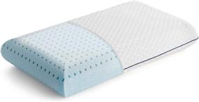 img 4 attached to King Size Linenspa Ventilated Gel Memory Foam Bed Pillow with Temperature Regulation and Neck Support, Breathable Infusion