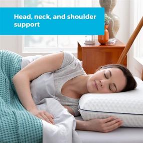 img 2 attached to King Size Linenspa Ventilated Gel Memory Foam Bed Pillow with Temperature Regulation and Neck Support, Breathable Infusion