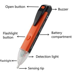 img 3 attached to Non Contact Voltage Tester Flashlight Detector Measuring & Layout Tools