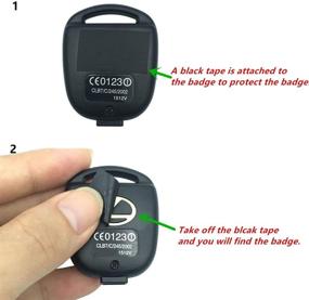 img 3 attached to 🔑 2PCS Keyless Entry Remote Control Key Case for Lexus ES GS GX IS LS LX RX SC - Fob Cover Case Without Blade