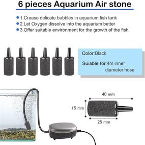 img 2 attached to 🐠 19.86ft/32.8ft/101.7ft Aquarium Airline Tubing Air Stone Combo Set for Fish Tank Aquarium - Check Valve, Suction Cups, Air Controller, and Connectors