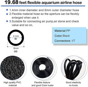 img 3 attached to 🐠 19.86ft/32.8ft/101.7ft Aquarium Airline Tubing Air Stone Combo Set for Fish Tank Aquarium - Check Valve, Suction Cups, Air Controller, and Connectors