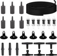 🐠 19.86ft/32.8ft/101.7ft aquarium airline tubing air stone combo set for fish tank aquarium - check valve, suction cups, air controller, and connectors logo