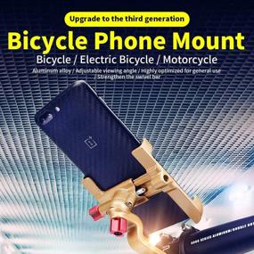 img 3 attached to 🚲 ENGWE Universal Bike Phone Mount: Adjustable Holder for iPhone Xs, Xs Max, XR, X, 8, Plus, Galaxy S10+, S10E, S9 - Fits Handlebars and Holds Phones 2.2-3.7" Wide