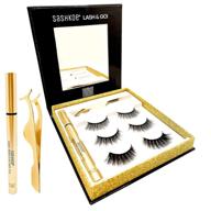 💃 enhance your look with sashkoe 2 in 1 non-magnetic eyelash and eyeliner kit - all day wear falsies with 5d faux mink lashes and versatile styles! logo