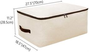 img 2 attached to 🛏️ Iwill CREATE PRO: Premium Beige Canvas Soft Bedding & Garment Storage Bag