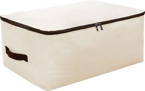 img 4 attached to 🛏️ Iwill CREATE PRO: Premium Beige Canvas Soft Bedding & Garment Storage Bag