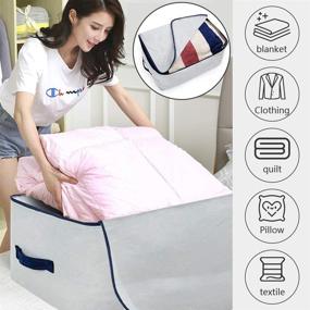 img 1 attached to 🛏️ Iwill CREATE PRO: Premium Beige Canvas Soft Bedding & Garment Storage Bag