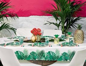 img 3 attached to 🎉 Fiesta Party Supplies by Talking Tables - Jungle, Luau, Hawaiian Themed Decoration for Baby Showers, Birthdays & More! Fiesta Paper Table Cloth Included.