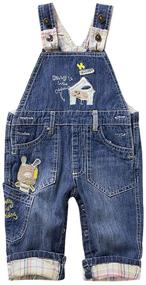 img 4 attached to 👖 Unisex Pattern LittleSpring Little Overalls for Boys' Clothing