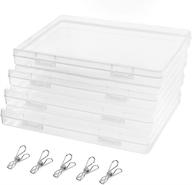 📦 efficient duofire clear a4 file box: portable project case document storage organizer & magazine holder (4-pack) logo