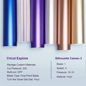 img 2 attached to 🎨 TECKWRAP Metallic Matte Chrome Craft Vinyl Sheets - 12"x12" Precut, Pack of 6