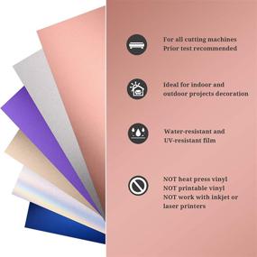 img 3 attached to 🎨 TECKWRAP Metallic Matte Chrome Craft Vinyl Sheets - 12"x12" Precut, Pack of 6