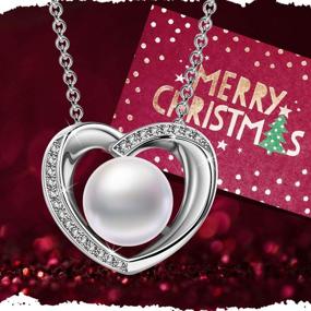 img 1 attached to Irresistible DANCING 925 Sterling Silver Love Heart Necklace: Perfect Christmas & Birthday Gifts for Women and Girls