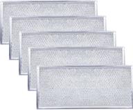 🔍 premium quality aluminum mesh microwave grease filter approx. 13'' x 6'' by blue stars - perfect fit for whirlpool & maytag microwaves - replaces ap5617368 w10208631 ps3650910 - pack of 5 logo