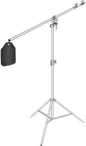 img 4 attached to 📸 Neewer Photo Studio 2-in-1 Light Stand: Adjustable Height & Boom Arm for Professional Portrait Video Photography