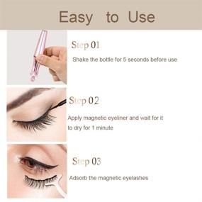 img 2 attached to Magnetic Eyelashes Eyeliner Reusable Waterproof