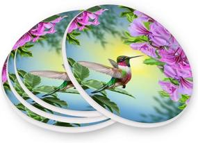 img 4 attached to 🐦 Hummingbird Coasters: Enhanced Tabletop Protection Ideal for Housewarming