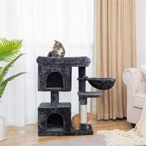 img 3 attached to 🐱 HOOBRO Cat Tree: 2 Plush Condos, Sisal Scratching Posts, & Anti-Toppling Kit for Active Cats