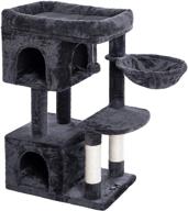 🐱 hoobro cat tree: 2 plush condos, sisal scratching posts, & anti-toppling kit for active cats logo