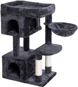 img 4 attached to 🐱 HOOBRO Cat Tree: 2 Plush Condos, Sisal Scratching Posts, & Anti-Toppling Kit for Active Cats