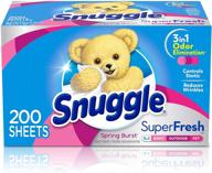 🌸 snuggle plus superfresh fabric softener dryer sheets - 200 count, burst scent, white, with static control and odor eliminating technology - spring fragrance logo