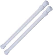 aizesi 2 pcs white spring tension rod set - 16 to 28 inches: ideal for diy projects, cupboards, wardrobes & windows logo