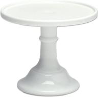 milk white glass cake stand логотип