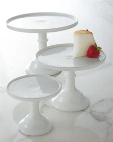 img 2 attached to Milk White Glass Cake Stand