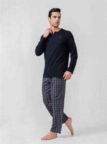 img 2 attached to 👕 DAVID ARCHY Sleepwear Button Down Black Heather: Sleek Style for a Cozy Night's Sleep