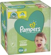pampers baby wipes complete clean unscented - 504 count, 7x pop-top design for optimal convenience logo