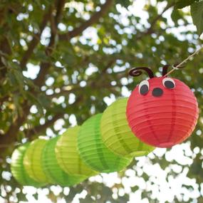 img 3 attached to 🐛 Just Artifacts 10-Inch Classroom Caterpillar Paper Lanterns Package - Red, Green, and Light Green Lanterns with String Included