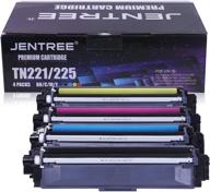 🖨️ jentree compatible toner cartridge set for brother tn221 tn225 - hl-3140cw mfc-9130 mfc-9340cdw mfc-9330 hl-3170cdn mfc-9140cdn printer (black, cyan, magenta, yellow) logo