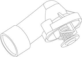 img 1 attached to ACDelco 15 10580 Original Equipment Thermostat