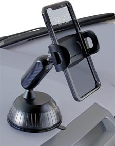 img 4 attached to Holder Windshield Dashboard Suction Compatible