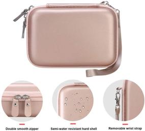 img 3 attached to Canboc Hard Carrying Case for Zink Polaroid Snap/Snap Touch Portable Instant Print Digital Camera, with Mesh Pocket for Polaroid 2x3ʺ Photo Paper, Smooth Double Zipper, Rose Gold - Protective Travel Bag