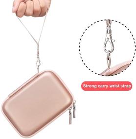 img 2 attached to Canboc Hard Carrying Case for Zink Polaroid Snap/Snap Touch Portable Instant Print Digital Camera, with Mesh Pocket for Polaroid 2x3ʺ Photo Paper, Smooth Double Zipper, Rose Gold - Protective Travel Bag