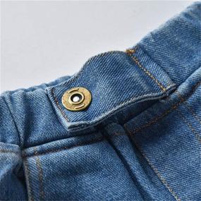 img 1 attached to 👖 QZH.DUAO EMAOR Unisex Kids Baby Elastic Waist Denim Pants Jeans & Shorts: Trendy Ripped Holes | 18 Months - 8 Years
