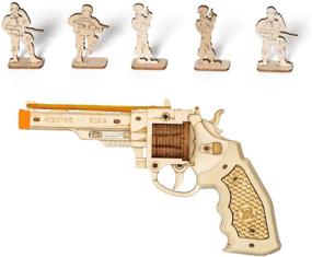 img 1 attached to 🔐 EnigmaQuest: Wooden Puzzle Mechanical Teaser Revolver - Unlock the Mystery!