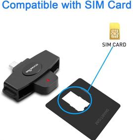 img 1 attached to 📱 Окончательный считыватель смарт-карт USB Type C: военный считыватель CAC SIM-карт для телефона, ноутбука и других устройств