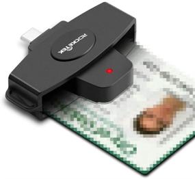 img 4 attached to 📱 Окончательный считыватель смарт-карт USB Type C: военный считыватель CAC SIM-карт для телефона, ноутбука и других устройств