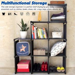 img 2 attached to 📚 Efficiently Organize Your Living Space with TOPNEW 9 Cube Storage Shelves - Ideal DIY Closet Organizers and Bookcase for Books, Clothes, Toys, Shoes, and Daily Necessities