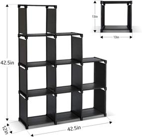 img 3 attached to 📚 Efficiently Organize Your Living Space with TOPNEW 9 Cube Storage Shelves - Ideal DIY Closet Organizers and Bookcase for Books, Clothes, Toys, Shoes, and Daily Necessities