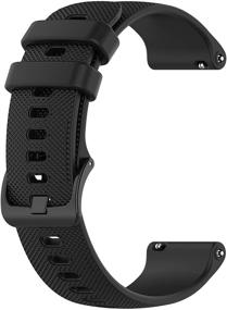 img 1 attached to Premium Silicone Replacement Wrist Band for Garmin Forerunner 745 - QuickFit, Black Strap by MOTONG