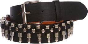 img 2 attached to 💣 Stunning Imitation Bullets Leather Black Accessories for Women