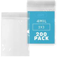 🔒 200-pack clear plastic zipper bags – reusable and durable for multipurpose storage logo